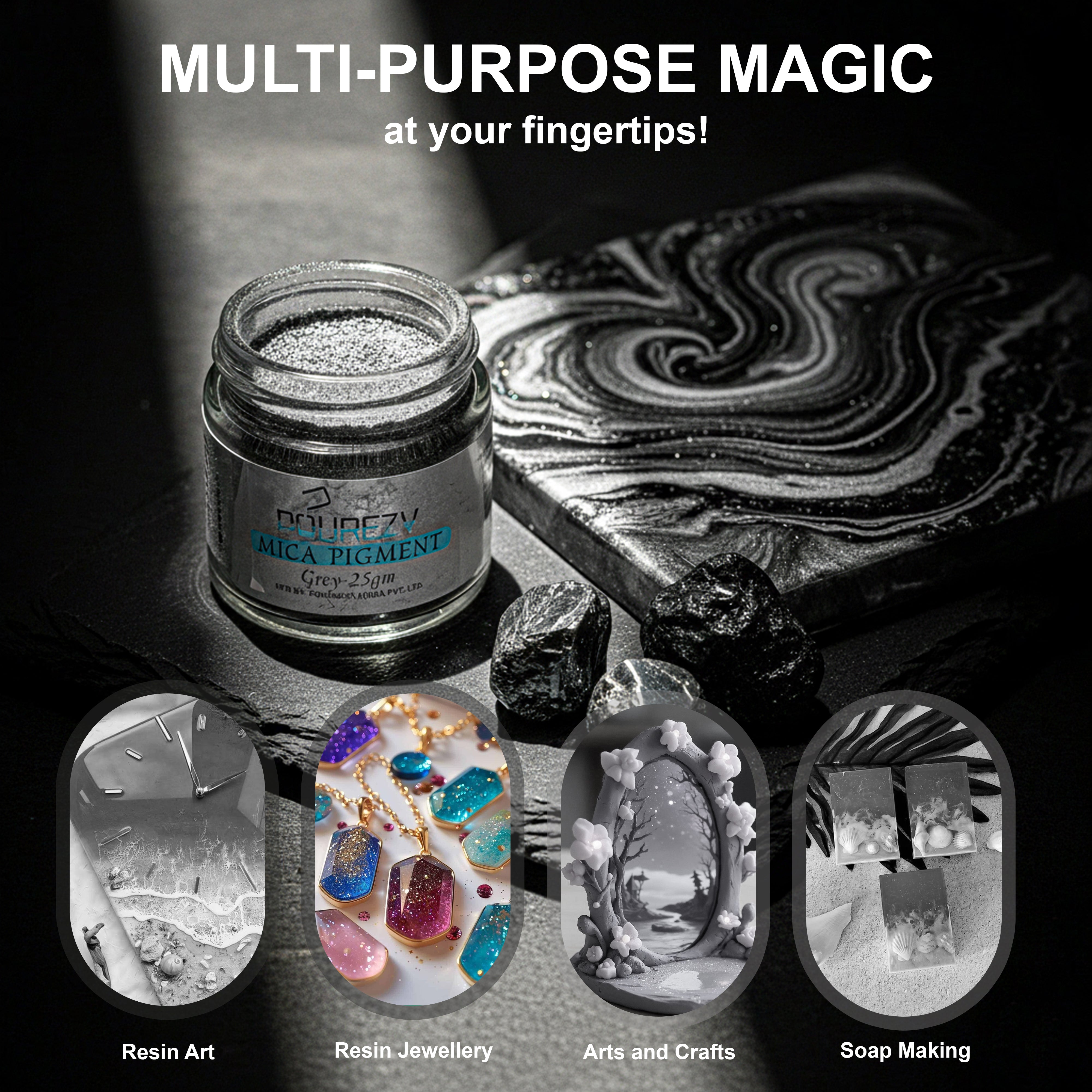 صبغة ميكا بوريزي 25 جرام - رمادي