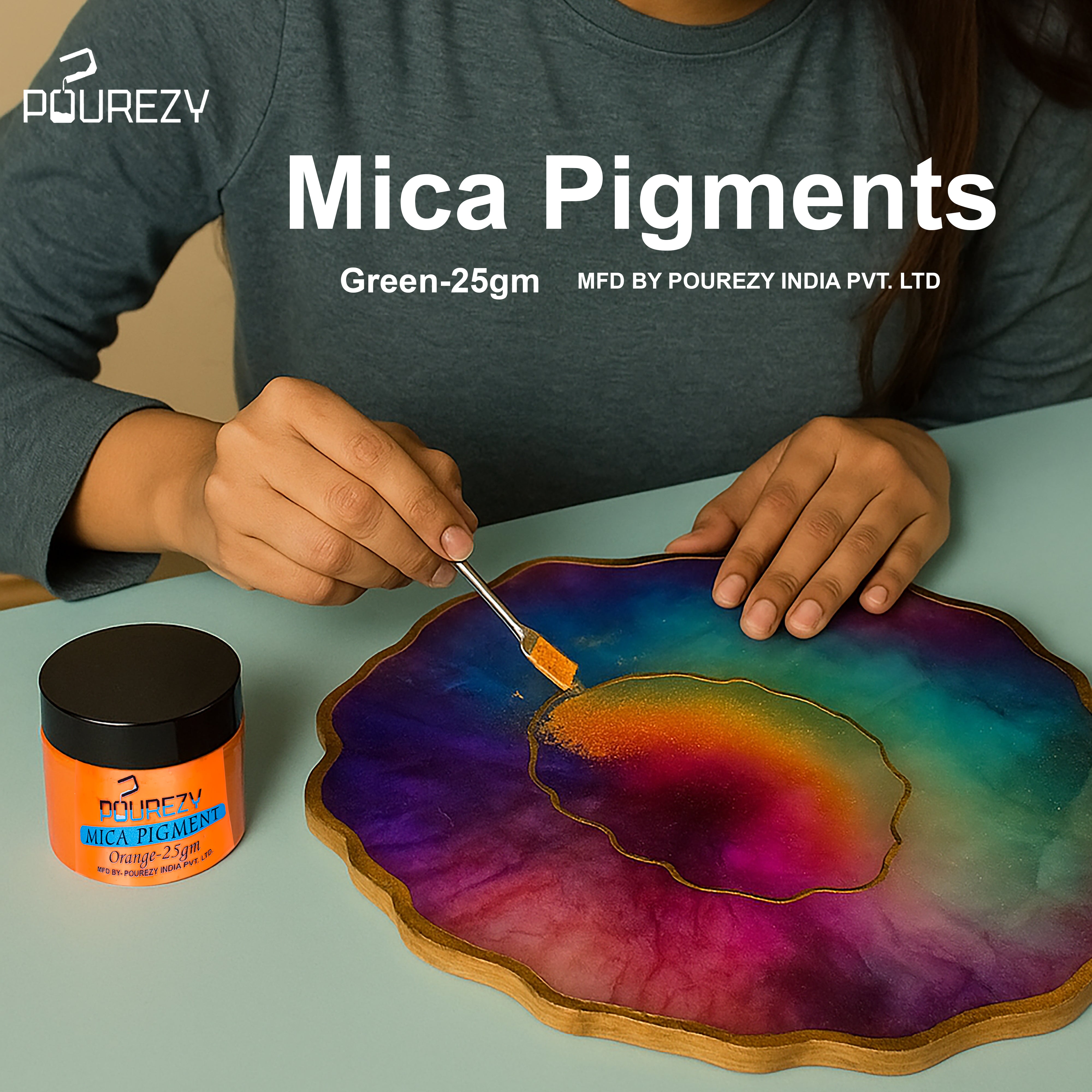 Pourezy Mica Pigment 25gm– Orange