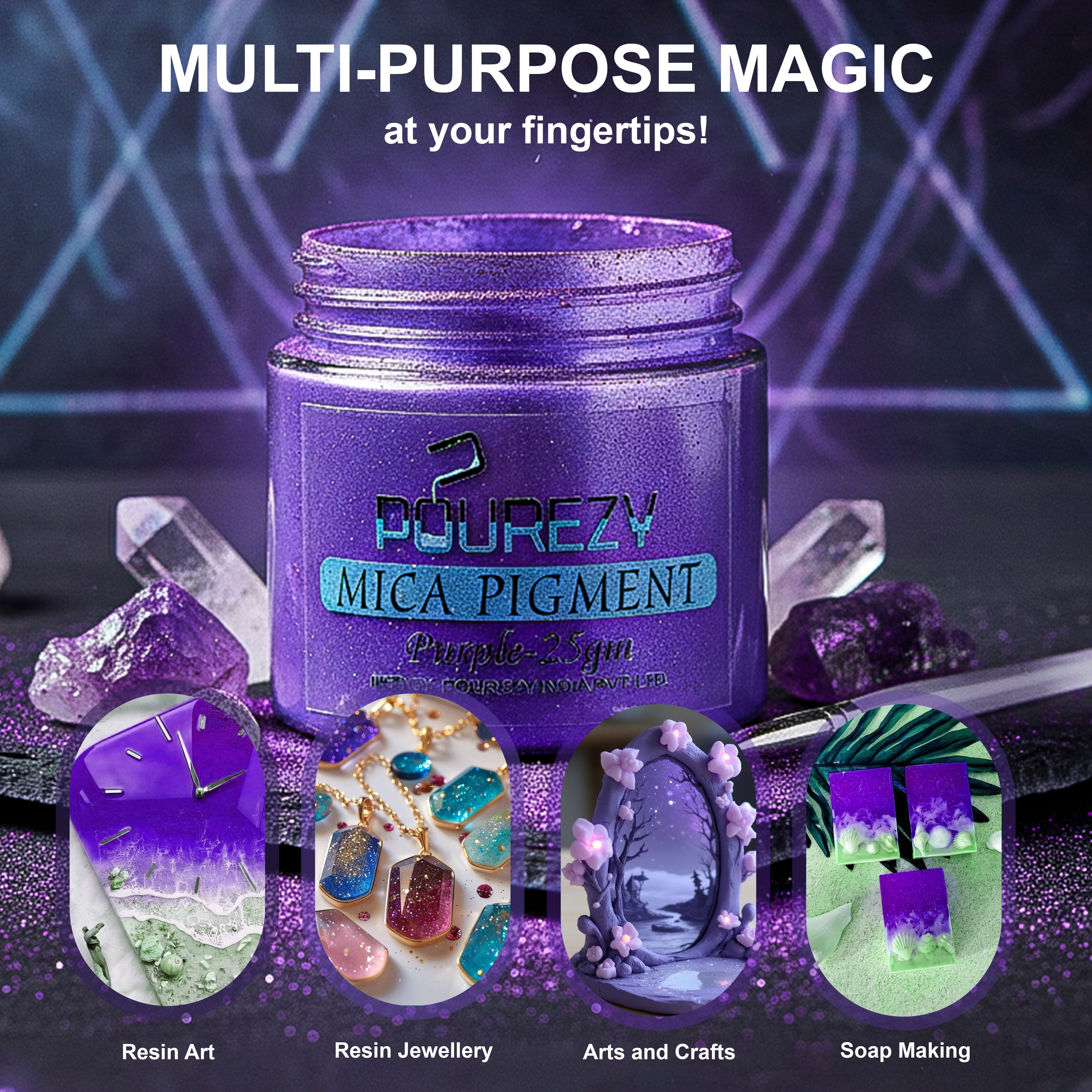 Pourezy Mica Pigment 25gm– Purple