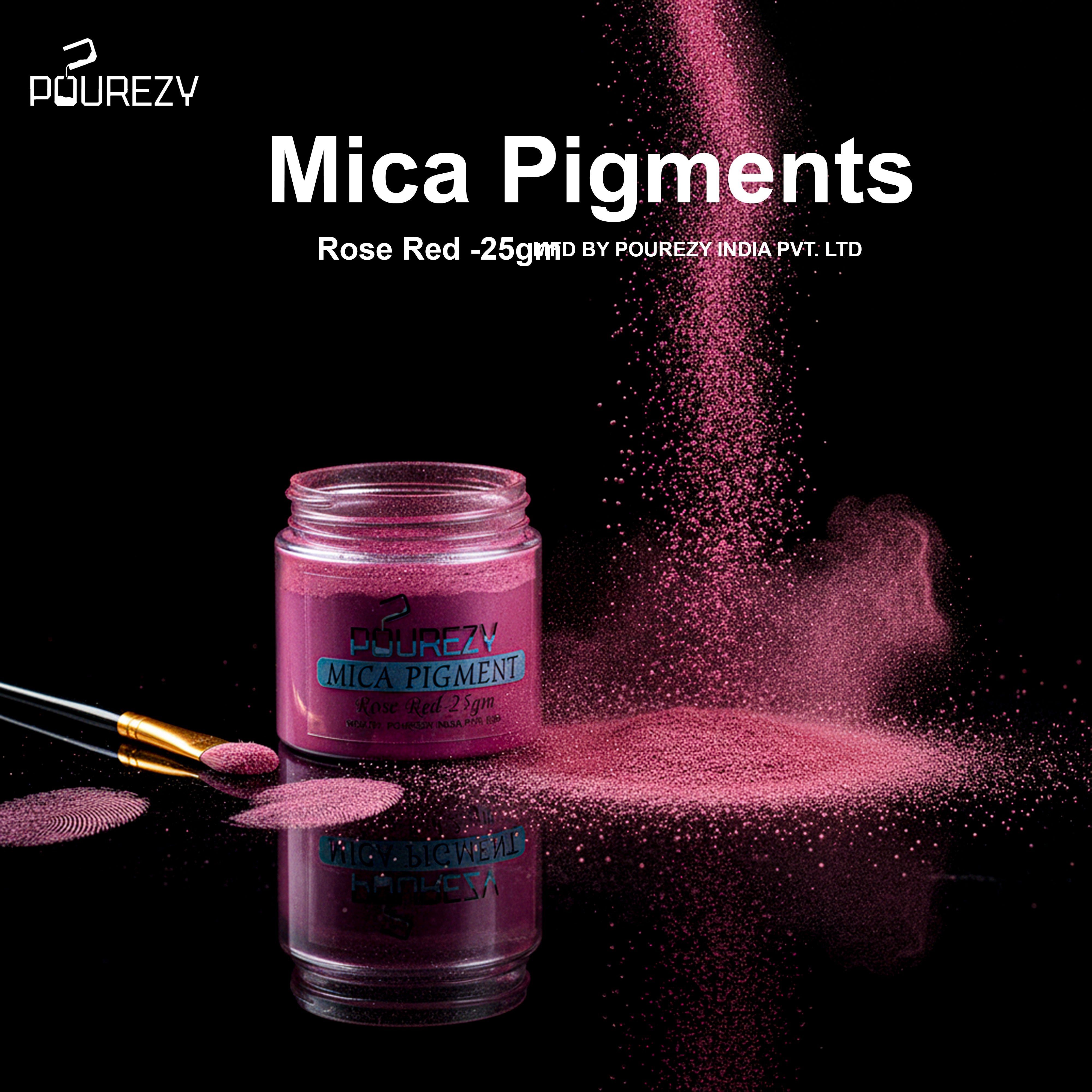 Pourezy Mica Pigment 25gm - Rose Red