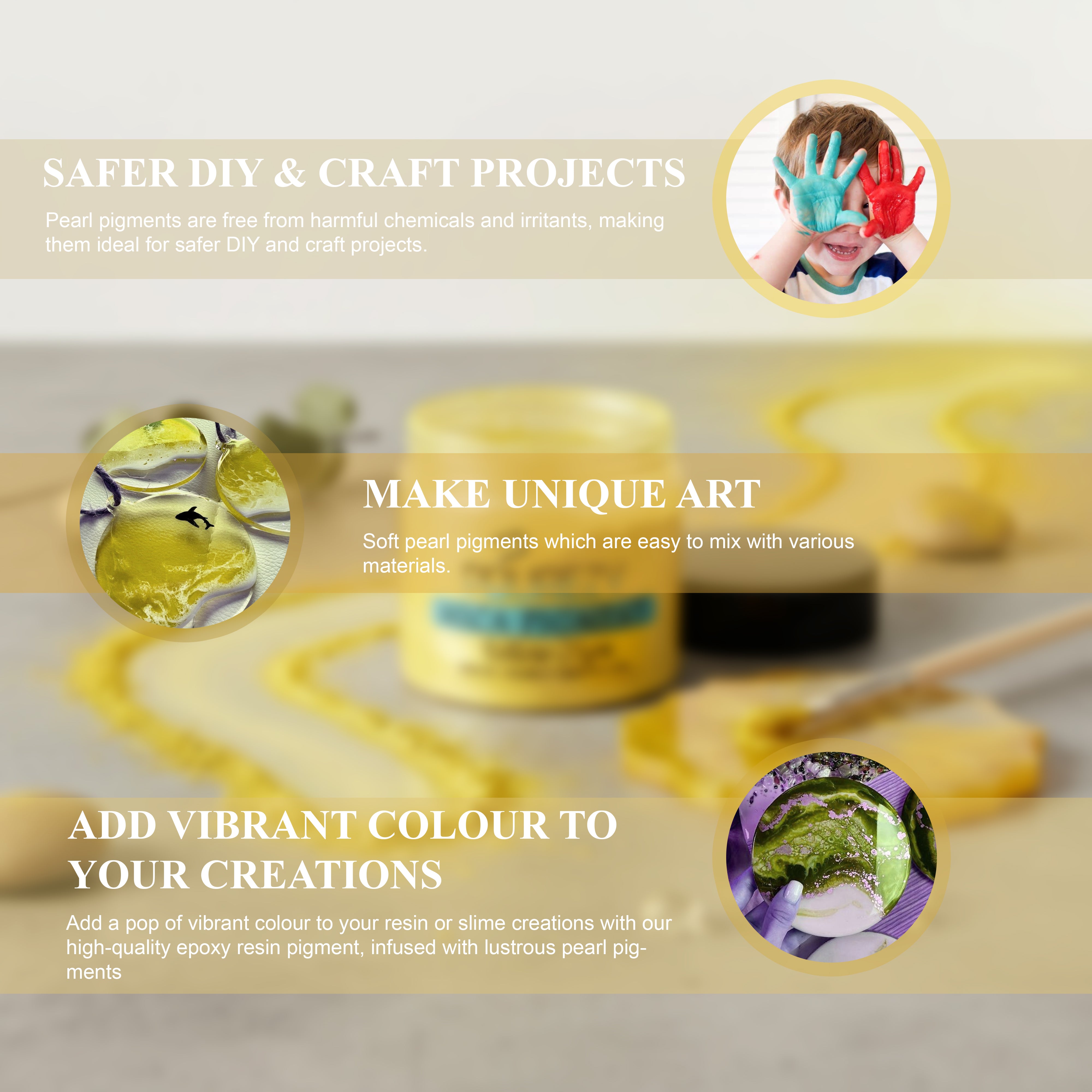 Pourezy Mica Pigment 25gm – Yellow