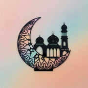 Black Moon Arabic Architectural Ramadan Islamic Acrylic Cutout