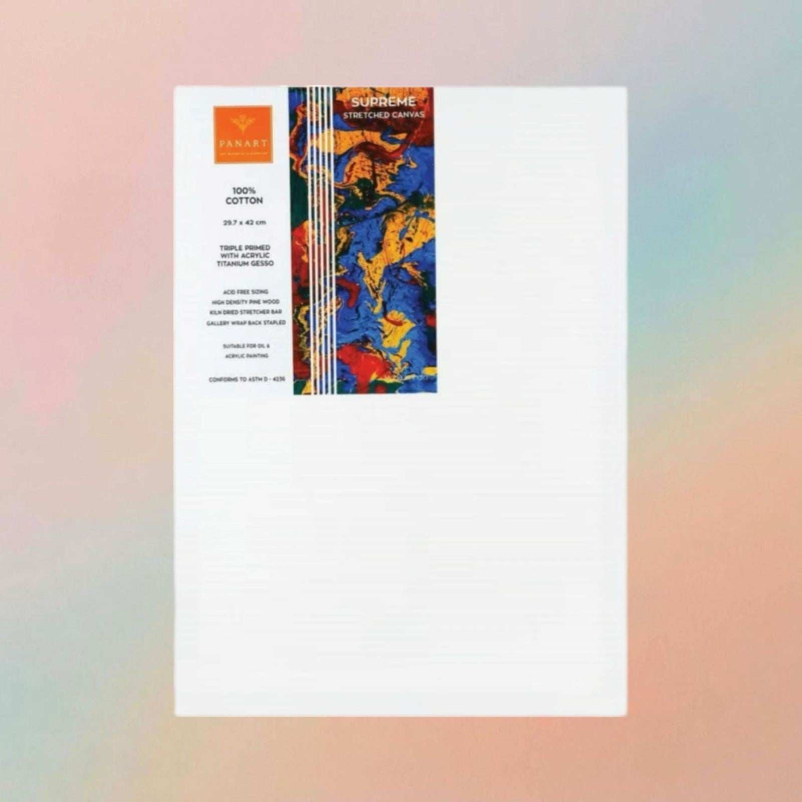 Pan Art Premium Stretched Canvas A3 29.7 x 42 cm