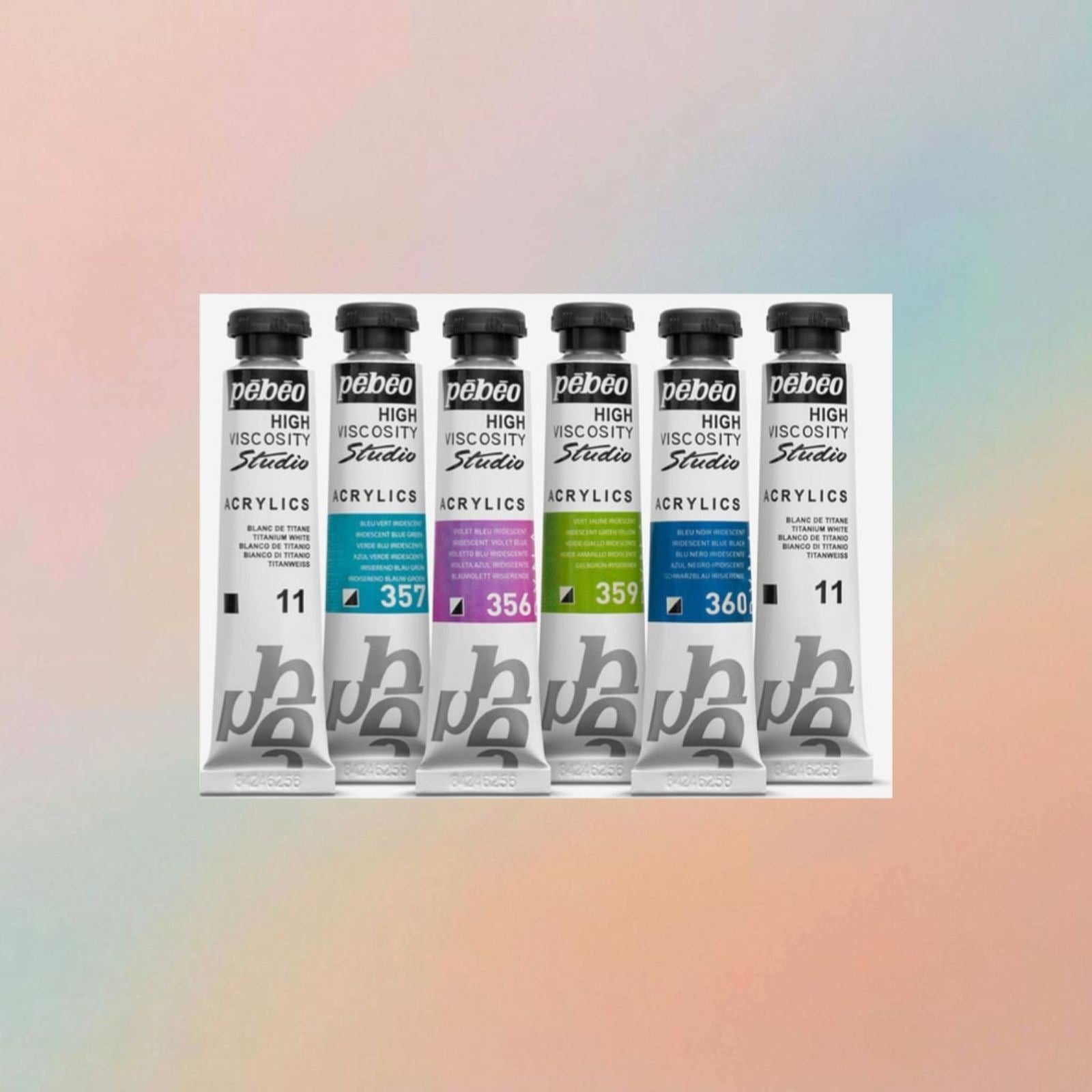 Pebeo Studio Acrylic Paint Set Dyna Pack 6 x 20ml Tubes