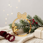 Ribbon With Pine Tree Acrylic Cutout For Resin Art & DIY Crafts - Gold/Silver/Black