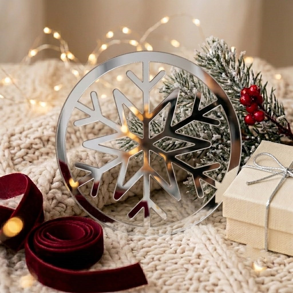 Snowflakes Acrylic Cutout For Resin Art & DIY Crafts - Gold/Silver/Black