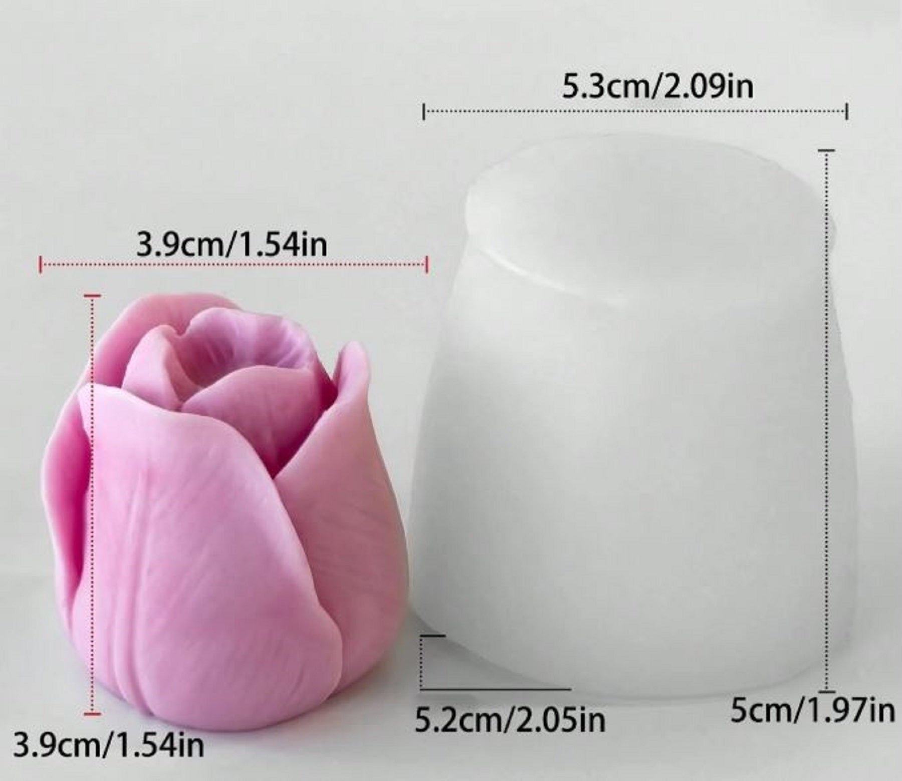 Tulip Flower Style 1 Mould For Candle, Resin, Gypsum & Art Crafts Making Silicone Mold