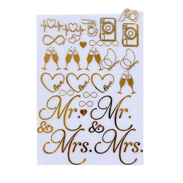 Sticker Mr and Mrs