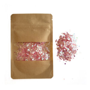 Chunky Light Pink Glitter Hexagon