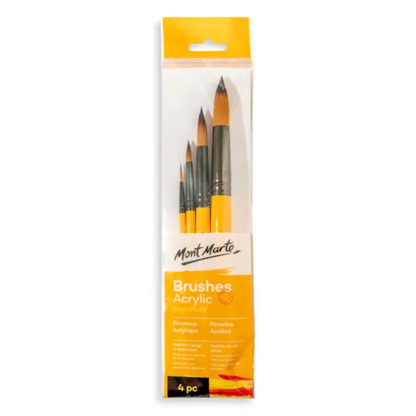 MM Acrylic Brushes Signature Round 4pc