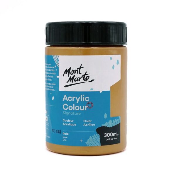 Mont Marte Acrylic Colour Paint Signature 300ml (10.1 US fl.oz) - Gold