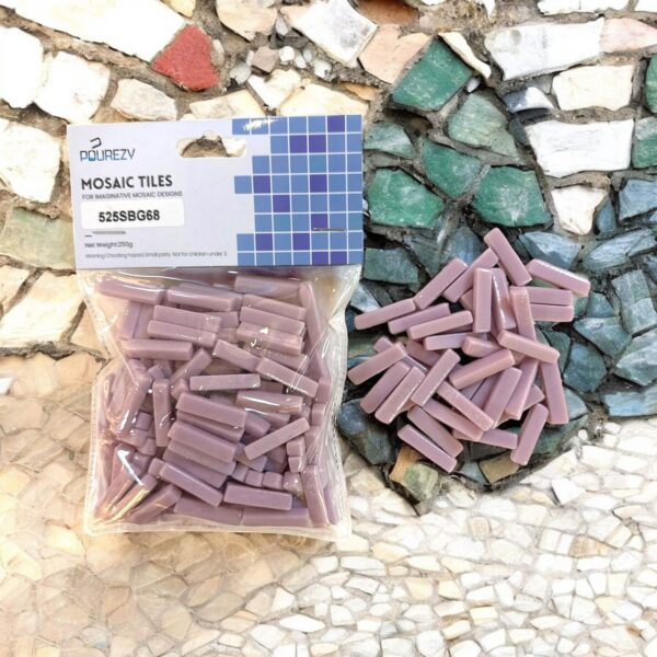 Mosaic Tiles for DIY Project  Sweetee Glass Rectangle -Glossy Lilac