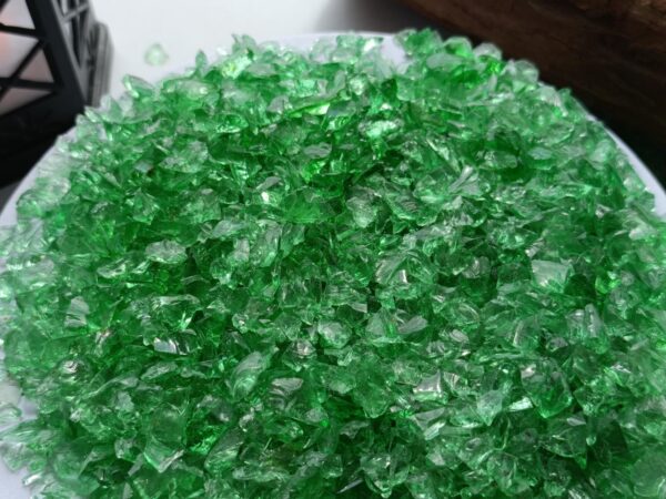 Crushed Glass for Resin Epoxy Geode Art Metallic, Shiny, Bright, for DIY Art and Craft Projects- Green - Image 2