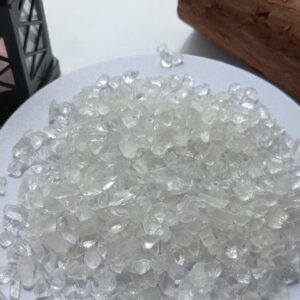 Crushed Glass for Resin Epoxy Geode Art Metallic, Shiny, Bright, for DIY Art and Craft Projects- Crystal