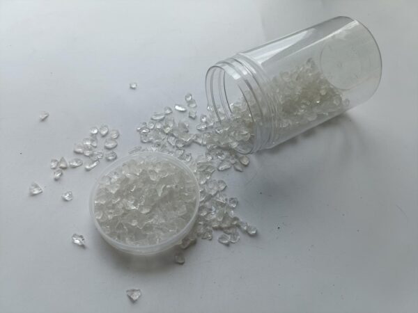 Crushed Glass for Resin Epoxy Geode Art Metallic, Shiny, Bright, for DIY Art and Craft Projects- Crystal - Image 2