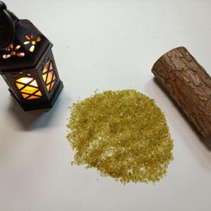 Crushed Glass for Resin Epoxy Geode Art Metallic, Shiny, Bright, for DIY Art and Craft Projects- Gold