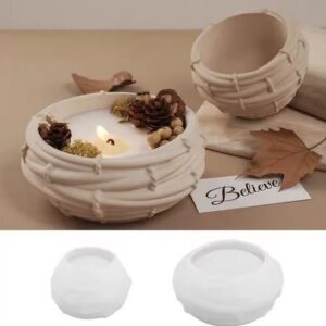 Silicone Molds Bird's Nest Candle Holder Cement Decoration Silicone Mold for Home Decoration for Epoxy Resin Cement Dish Cake Tool Storage