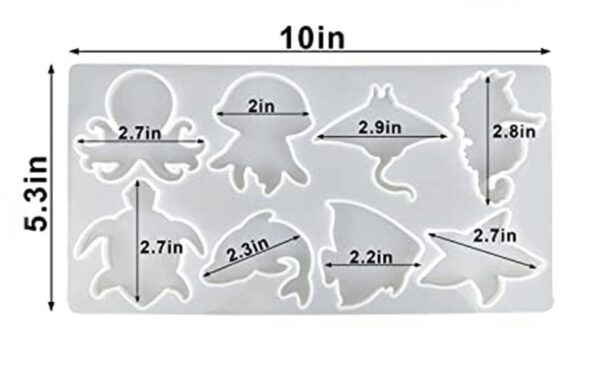 Sea Animals Mould For Candle Making 8pcs - Image 2