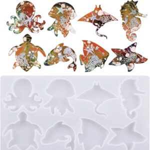 Sea Animals Mould For Candle Making 8pcs